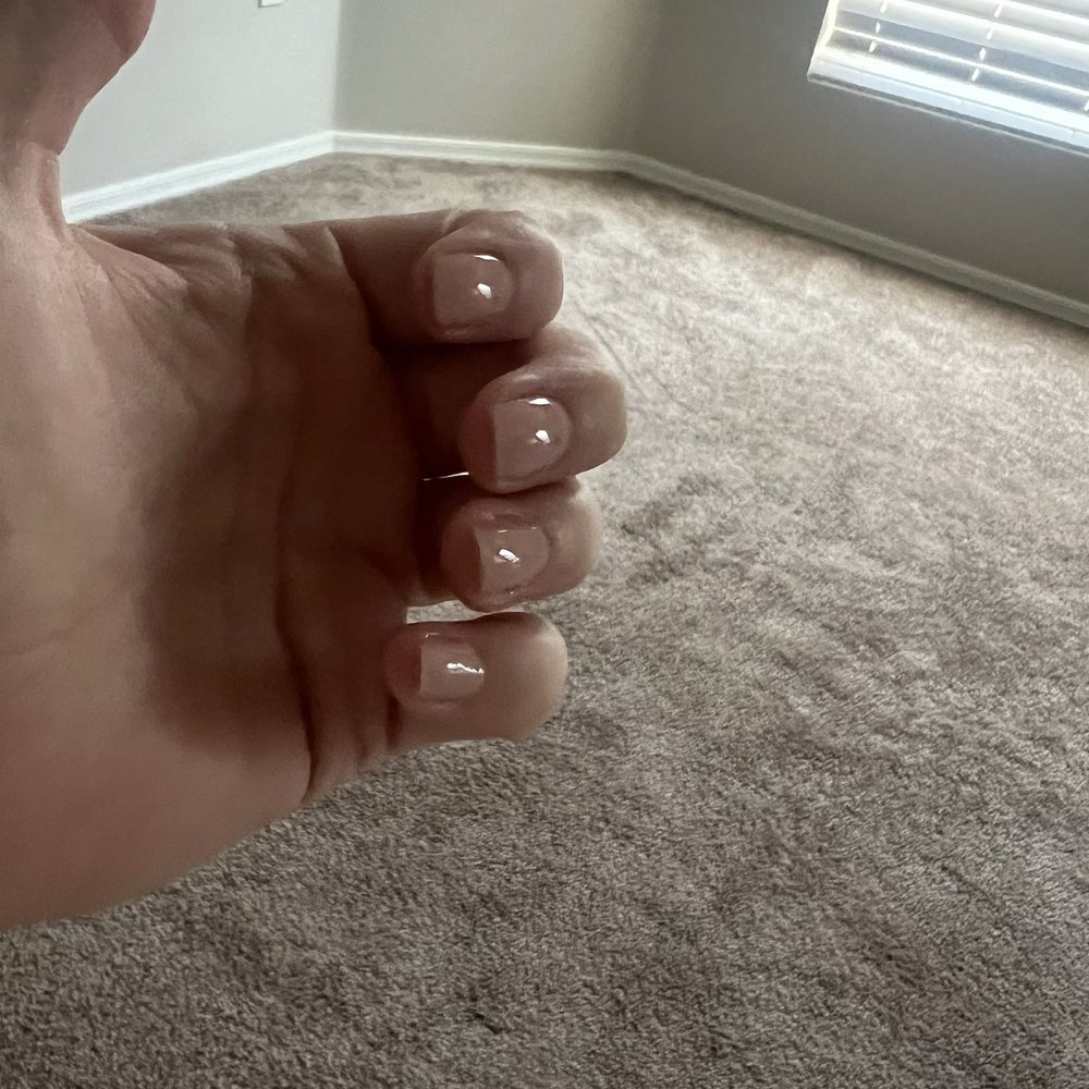 Mani by Trish - natural color looks great and she told me to put another top coat on to secure color at home. They look great days after. Mani by Trish - natural color looks great and she told me to put another top coat on to secure color at home. They look great days after.