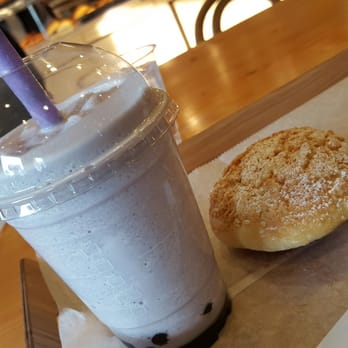 Tous Les Jours - Taro blended bubble te and whipped cream bun. YUM! - Coffee & Tea Near Me - Syracuse, New York Tous Les Jours - Taro blended bubble te and whipped cream bun. YUM! - Coffee & Tea Near Me - Syracuse, New York