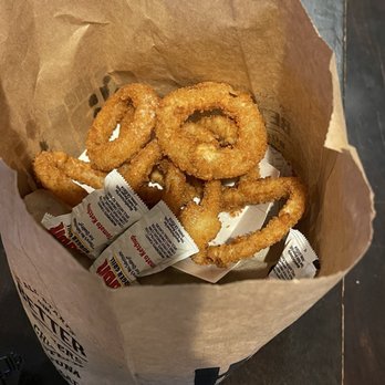 Habit Burger & Grill - Onion rings - crispy but way too salty - Salad Near Me - Rialto, California Habit Burger & Grill - Onion rings - crispy but way too salty - Salad Near Me - Rialto, California