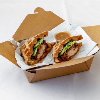 The Table - Fresh buttermilk fried chicken, house-made Japanese pickles, honey-butter, "waffle bun" - Food Delivery Services Near Me