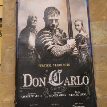 Teatro Regio - Show poster out front. - Bars Near Me - Parma, Puerto Rico