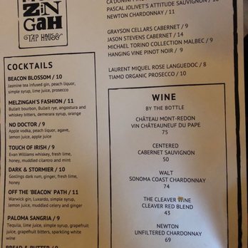 Melzingah Tap House - Cocktail menu - Beer Bar Near Me - Beacon, New York Melzingah Tap House - Cocktail menu - Beer Bar Near Me - Beacon, New York
