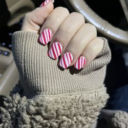 Ketty Nail & Spa - Acrylic nails with a candy cane design