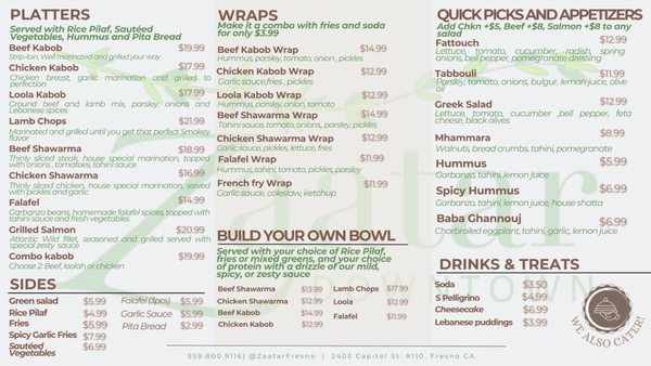 Menu photo 3 zaatar Downtown Fresno, CA