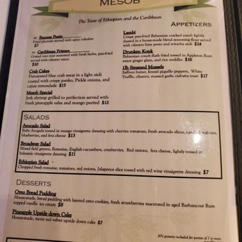 Mesob - menu - Caribbean Near Me - Kansas City, Missouri Mesob - menu - Caribbean Near Me - Kansas City, Missouri
