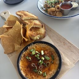 Crab dip and calamari were both great