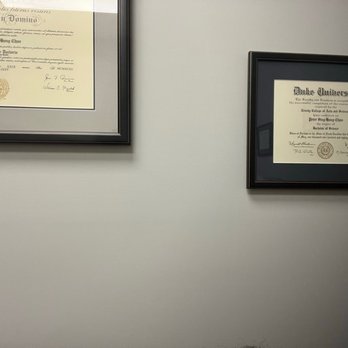 Chan Peter MD - Wall covered in credentials - Doctors Near Me - Bedminster, New Jersey