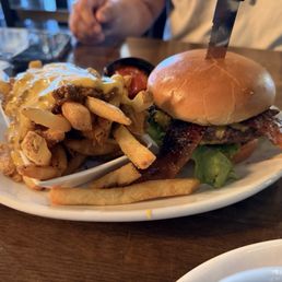 Design it. (Basically build and name your own burger) With a side of chili cheese fries Design it. (Basically build and name your own burger) With a side of chili cheese fries
