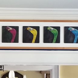 Flamingo Tiles by CathyBestDesign Expertly Framed By Rick's Custom Frame + Gallery Flamingo Tiles by CathyBestDesign Expertly Framed By Rick's Custom Frame + Gallery