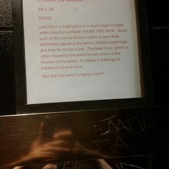 The Bad Apple - I....honestly can't tell if this is ironic artwork, or a total joke. Either way, the men's restroom is MINISCULE. - Burgers Near Me - Chicago, Illinois The Bad Apple - I....honestly can't tell if this is ironic artwork, or a total joke. Either way, the men's restroom is MINISCULE. - Burgers Near Me - Chicago, Illinois
