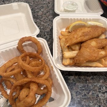 London Chippy - Fish N Chips (2 pieces) plus an Extra Fish and order or onion rings too - Fish & Chips Near Me - Irvine, California