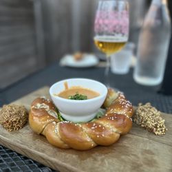 Esoteric Craft Beer and Curated Provisions - Beer cheese pretzel is a must