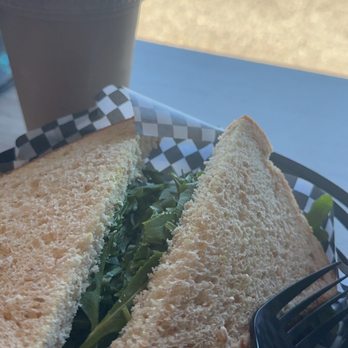 Eat n' Run Cafe - The boatman's breakfast and a build your own sandwich with a cup of fruit salad - Sandwiches Near Me - Flagstaff, Arizona