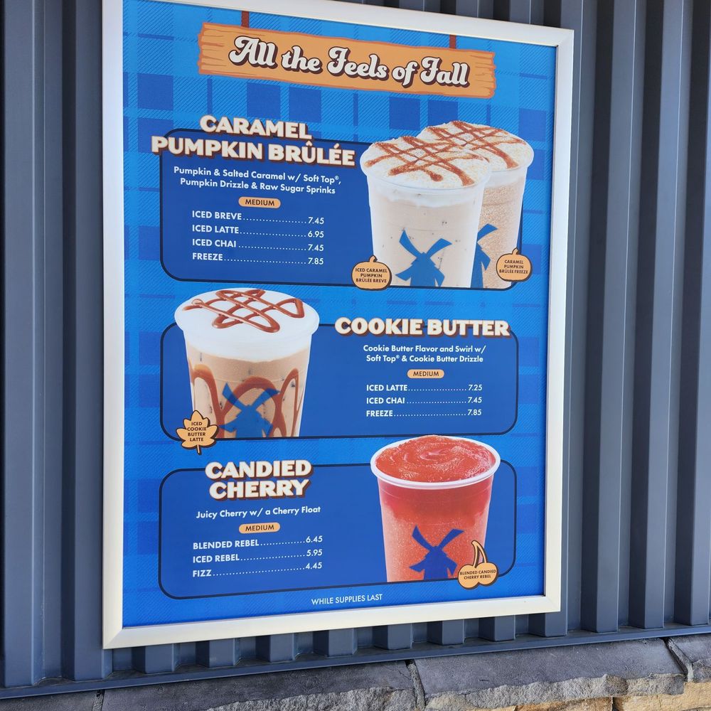 Dutch Bros Coffee - Seasonal menu 9.28.25 - Juice Bars & Smoothies Near Me - Norco, California