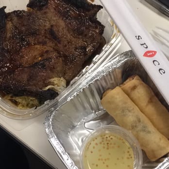 Spice - Grilled aged pork chop and spring rolls - Thai Near Me - New York, New York