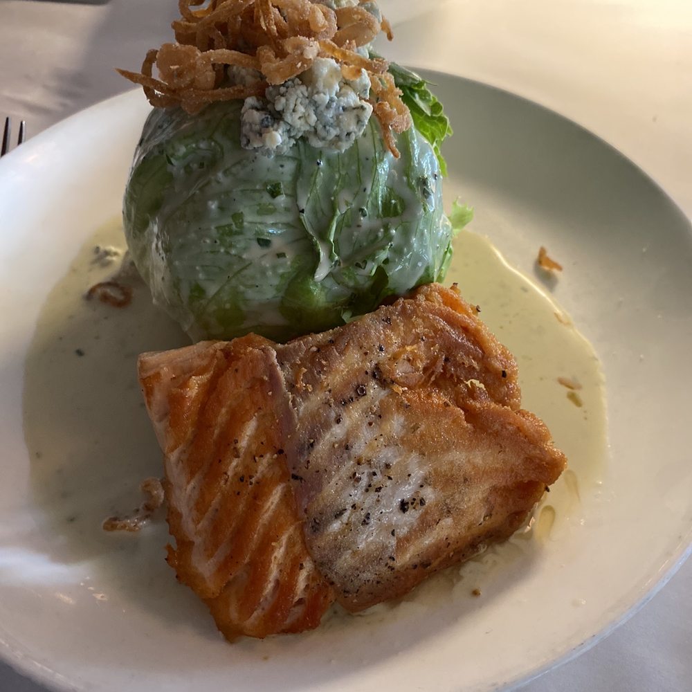 Fauna - Wedge salad with seared salmon - New American Near Me - Westhampton Beach, New York Fauna - Wedge salad with seared salmon - New American Near Me - Westhampton Beach, New York