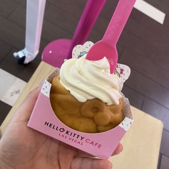 Hello Kitty Cafe - Soft serve ice cream waffle cone - Desserts Near Me - Las Vegas, Nevada Hello Kitty Cafe - Soft serve ice cream waffle cone - Desserts Near Me - Las Vegas, Nevada