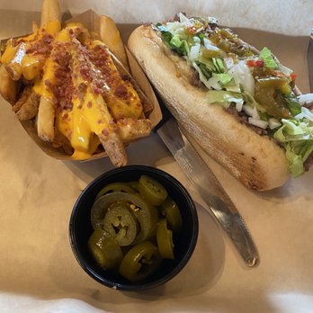 Inky's Authentic Philadelphia Cheesesteaks and Hoagies - Small cheesesteak with loaded fries - Burgers Near Me - Easley, South Carolina