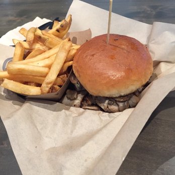 The Stand - American Classics Redefined - The Business burger (Stand way) with small French fries. - New American Near Me - Irvine, California