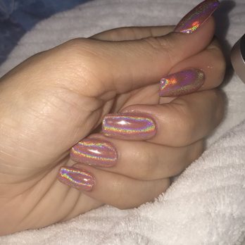Quality Nails & Spa - Pink Chrome nails on acrylics - Nail Salons Near Me - Long Beach, California Quality Nails & Spa - Pink Chrome nails on acrylics - Nail Salons Near Me - Long Beach, California
