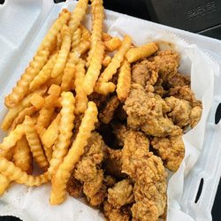 Tunis Seafood Wings and Subs - Gizzards with seasoned fries! So bomb!!!