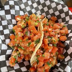 Wildside Grill - Fried fish tacos--yummy pico on top!
