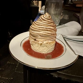 Scholar - Baked Alaska with strawberry ice cream inside - Wine Bars Near Me - Grand Rapids, Michigan