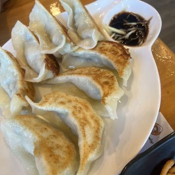 Yum Dumpling - 34.Pork & Chive Pan Fried Dumplings(8pc) - Noodles Near Me - Orange, California