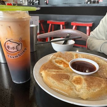 Thumbling - Thai tea boba and Pork Pan Fried Dumpling - Shanghainese Near Me - West Covina, California Thumbling - Thai tea boba and Pork Pan Fried Dumpling - Shanghainese Near Me - West Covina, California
