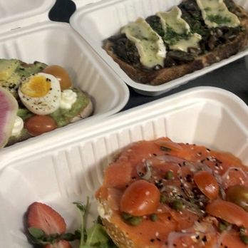 Republik Coffee - Avocado Toast/Truffle Mushroom Brie Toast/Republik Lox & Bagel/Tuna Pasta Salad - Coffee & Tea Near Me - Pasadena, California