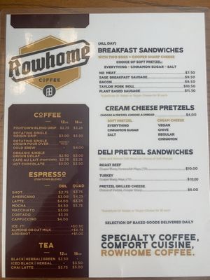 Menu photo 3 Rowhome Coffee Philadelphia, PA Menu photo 3 Rowhome Coffee Philadelphia, PA