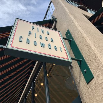 Pike Place Chowder - Pacific Place - The sign - Seafood Near Me - Seattle, Washington