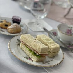 Tea Time - Ham and Swiss sandwich