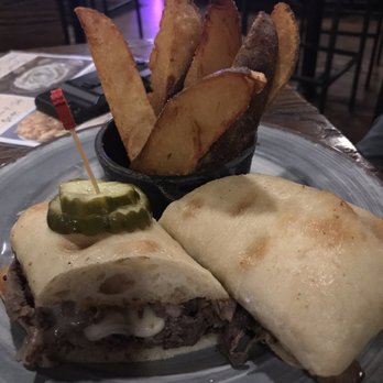 Yankee Tavern - Prime Rib Sandwich with fried potato wedges - Bars Near Me - Eagan, Minnesota