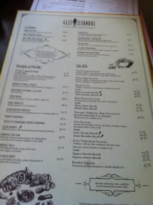 Menu photo 5 Gezi İstanbul Istanbul, 34 Menu photo 5 Gezi İstanbul Istanbul, 34