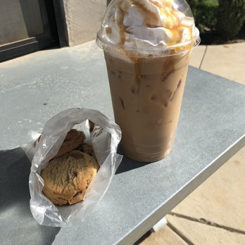 Bishop's Pumpkin Farm - Iced pumpkin coffee and a bag of chocolate chip cookies - Christmas Trees Near Me - Wheatland, California Bishop's Pumpkin Farm - Iced pumpkin coffee and a bag of chocolate chip cookies - Christmas Trees Near Me - Wheatland, California