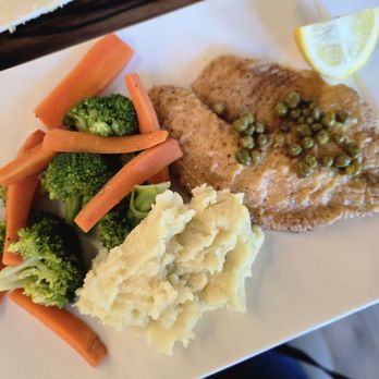 Lavash Mediterranean - Tilapia Fillet with garlic mashed potatoes and vegetables.  $20 - Mediterranean Near Me - Livermore, California