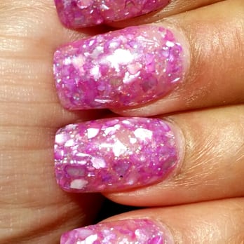 Infinity Nails & Spa - Sea shell nails sparkle all day and weeks no color chipping or discoloration! - Nail Salons Near Me - Los Angeles, California