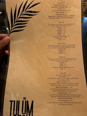 Menu photo 3 Tulum Mexican Restaurant Newburgh, NY