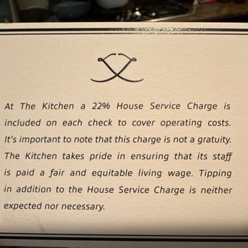 The Kitchen Restaurant - House Service Charge that is NOT a gratuity for staff - New American Near Me - Sacramento, California The Kitchen Restaurant - House Service Charge that is NOT a gratuity for staff - New American Near Me - Sacramento, California