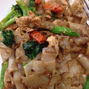 In-On Thai - Chicken pad see ew. I tried to capture only the portion I hadn't started eating. YUM! - Thai Near Me - Chicago, Illinois