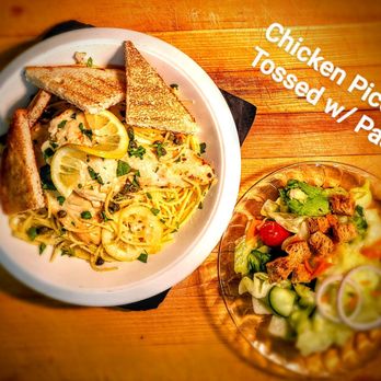 Marietta House - a plate of pasta and a bowl of salad - Pubs Near Me - Marietta, New York Marietta House - a plate of pasta and a bowl of salad - Pubs Near Me - Marietta, New York
