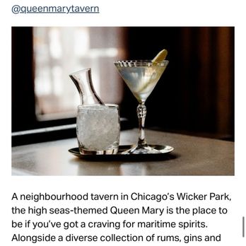 Queen Mary Tavern - Article from North American best bars - Cocktail Bars Near Me - Chicago, Illinois Queen Mary Tavern - Article from North American best bars - Cocktail Bars Near Me - Chicago, Illinois