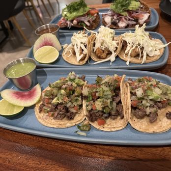 T'zunun - Taco Tuesday with street tacos - steak, prawns and the octopus tostada in the back! Pair that with a $6 mojito and mmmmh! - Cocktail Bars Near Me - Pleasant Hill, California T'zunun - Taco Tuesday with street tacos - steak, prawns and the octopus tostada in the back! Pair that with a $6 mojito and mmmmh! - Cocktail Bars Near Me - Pleasant Hill, California
