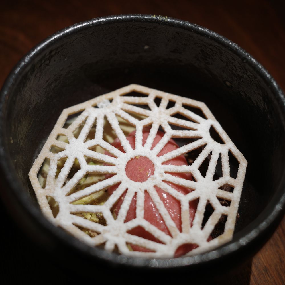 Baroo - wait for another with doubt: strawberry, pistachio, hazelnut croustillant, makgeoilli (absolute gas) - Korean Near Me - Los Angeles, California Baroo - wait for another with doubt: strawberry, pistachio, hazelnut croustillant, makgeoilli (absolute gas) - Korean Near Me - Los Angeles, California