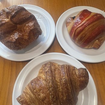 Calypso Cafe & Bakery - Kouign-amann, croissant and raspberry croissant - Bakeries Near Me - Franklin, Ohio Calypso Cafe & Bakery - Kouign-amann, croissant and raspberry croissant - Bakeries Near Me - Franklin, Ohio