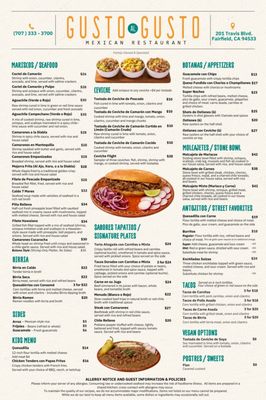 Menu photo 1 Gusto al Gusto Fairfield, CA