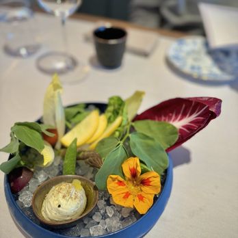 Be.Steak.A - Complementary palette opener: Crudités w mascarpone cheese dip - Bars Near Me - Campbell, California