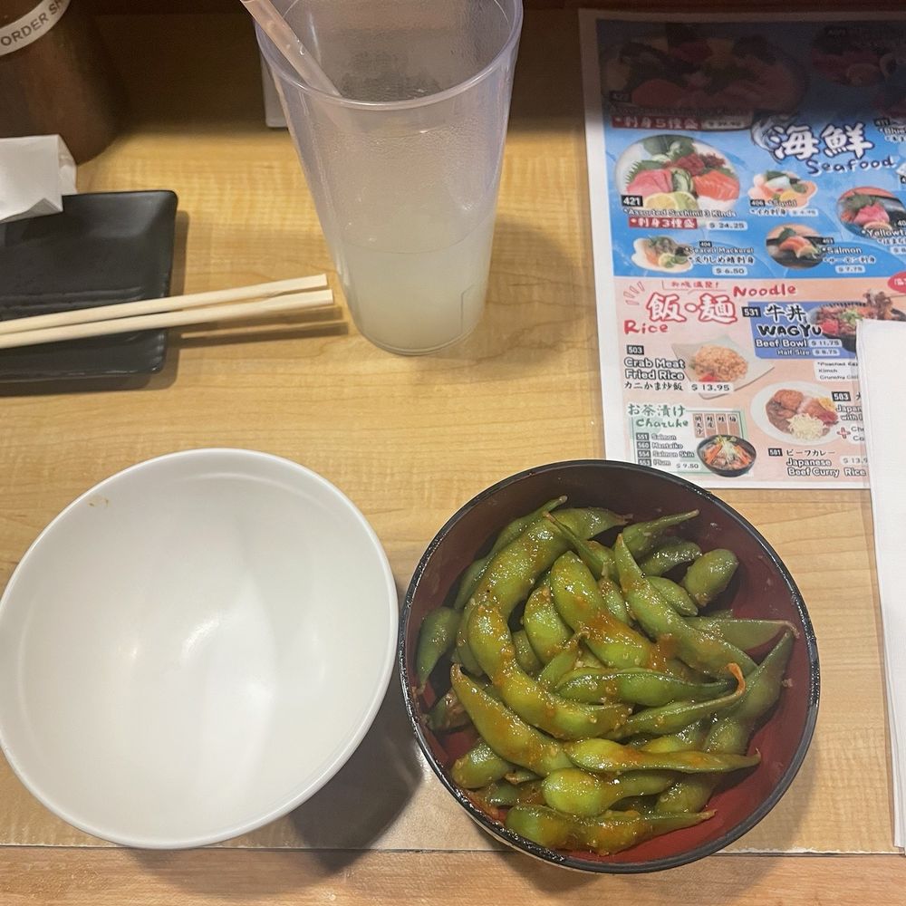 Spicy edamame , lemonade ,& menu Spicy edamame , lemonade ,& menu