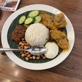 Ipoh Kopitiam - nasi lemak with chicken curry - Malaysian Near Me - Alhambra, California Ipoh Kopitiam - nasi lemak with chicken curry - Malaysian Near Me - Alhambra, California